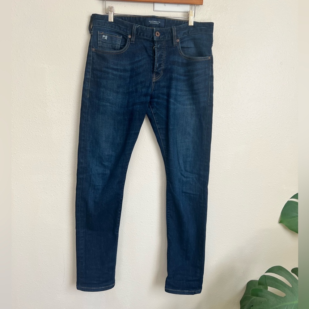 Men's Scotch & Soda Dark Blue Slim Fit Jeans